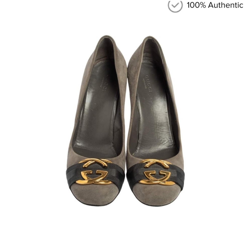 Gucci Gray Suede Women's Heels